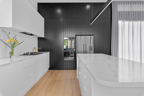 Black and white kitchen